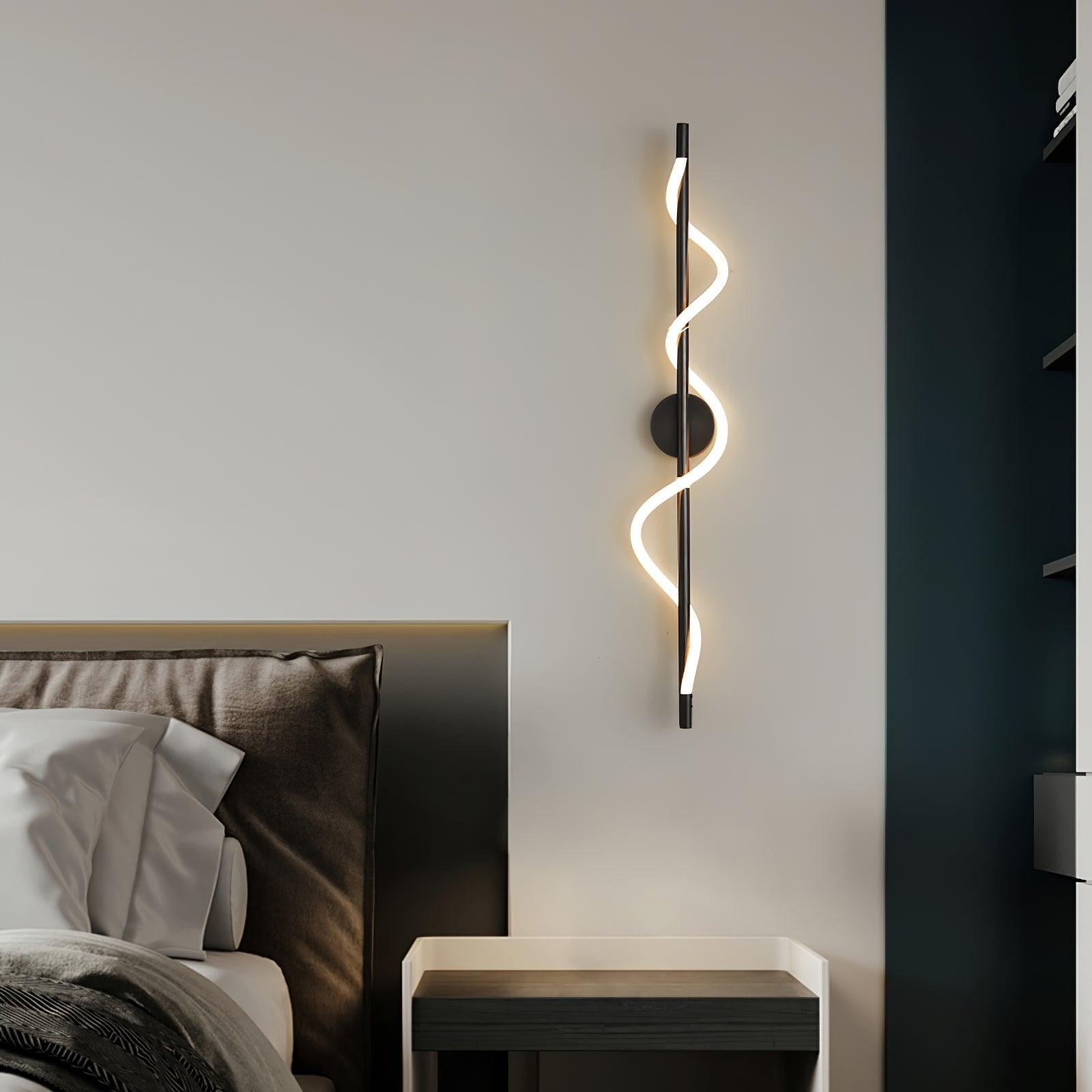 Flexible Linear Curve Wall Lamp - Adjustable Modern Lighting Fixture for Living Room & Hallway Decor