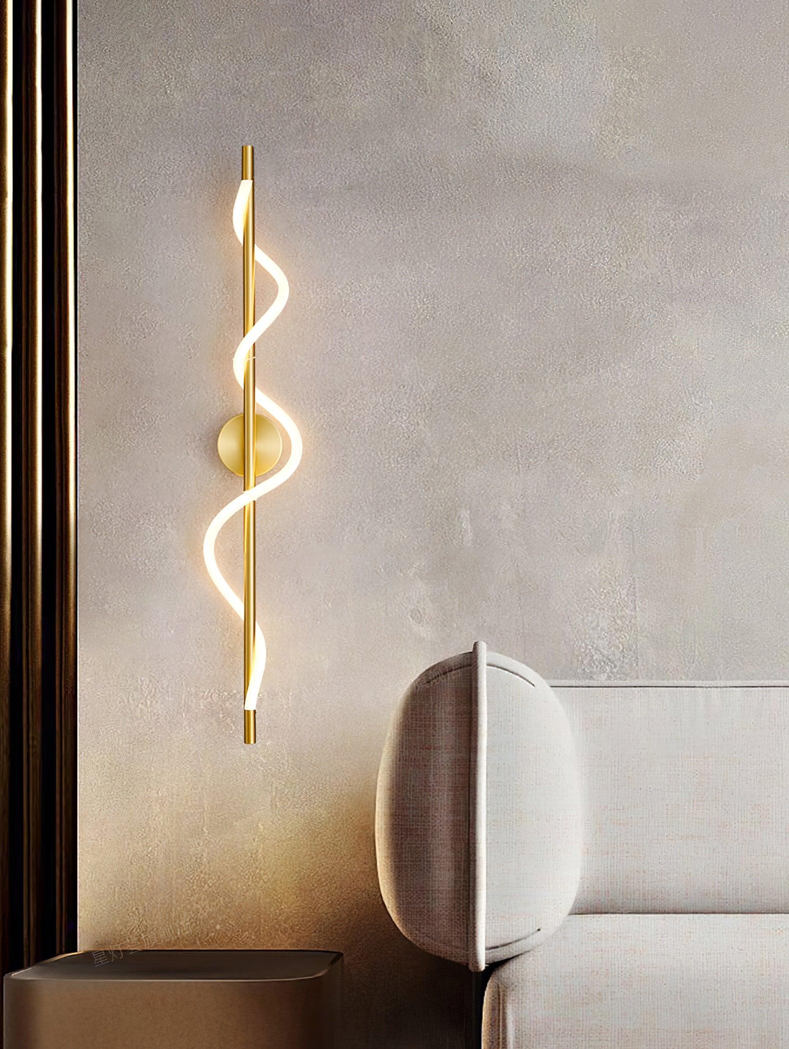 Flexible Linear Curve Wall Lamp - Adjustable Modern Lighting Fixture for Living Room & Hallway Decor