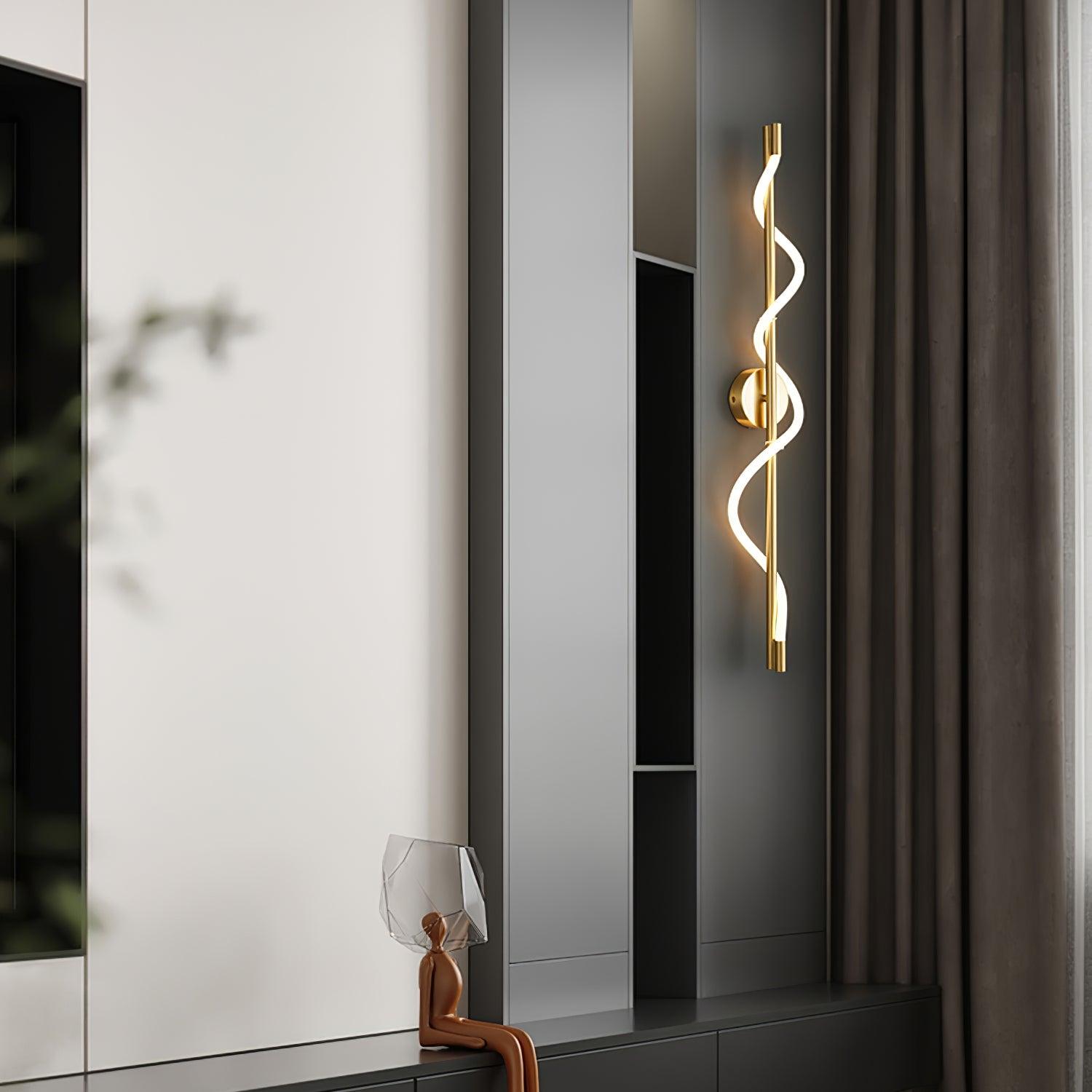 Flexible Linear Curve Wall Lamp - Adjustable Modern Lighting Fixture for Living Room & Hallway Decor