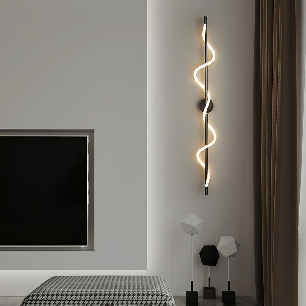 Flexible Linear Curve Wall Lamp - Adjustable Modern Lighting Fixture for Living Room & Hallway Decor