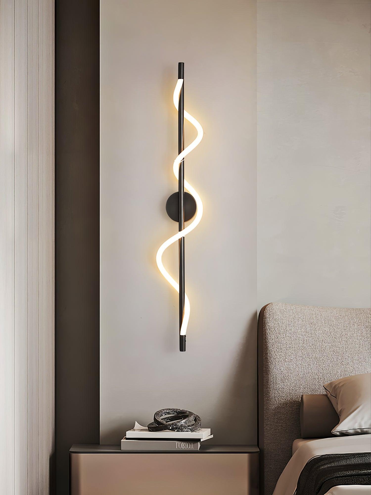Flexible Linear Curve Wall Lamp - Adjustable Modern Lighting Fixture for Living Room & Hallway Decor