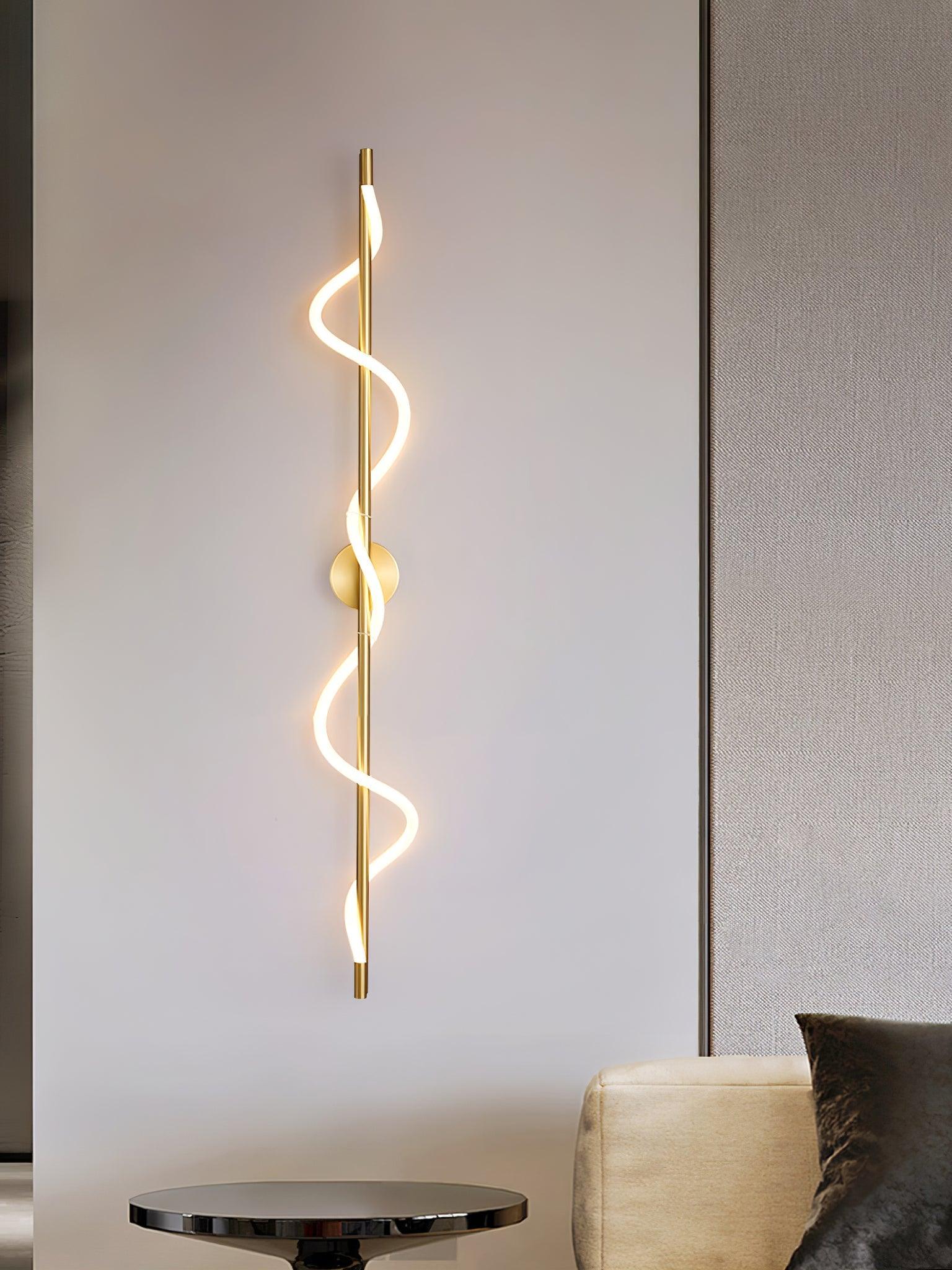 Flexible Linear Curve Wall Lamp - Adjustable Modern Lighting Fixture for Living Room & Hallway Decor