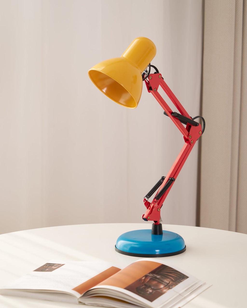 LED Table Lamp with Adjustable Arm and Shade - Modern Lighting for Home Office & Living Room Use