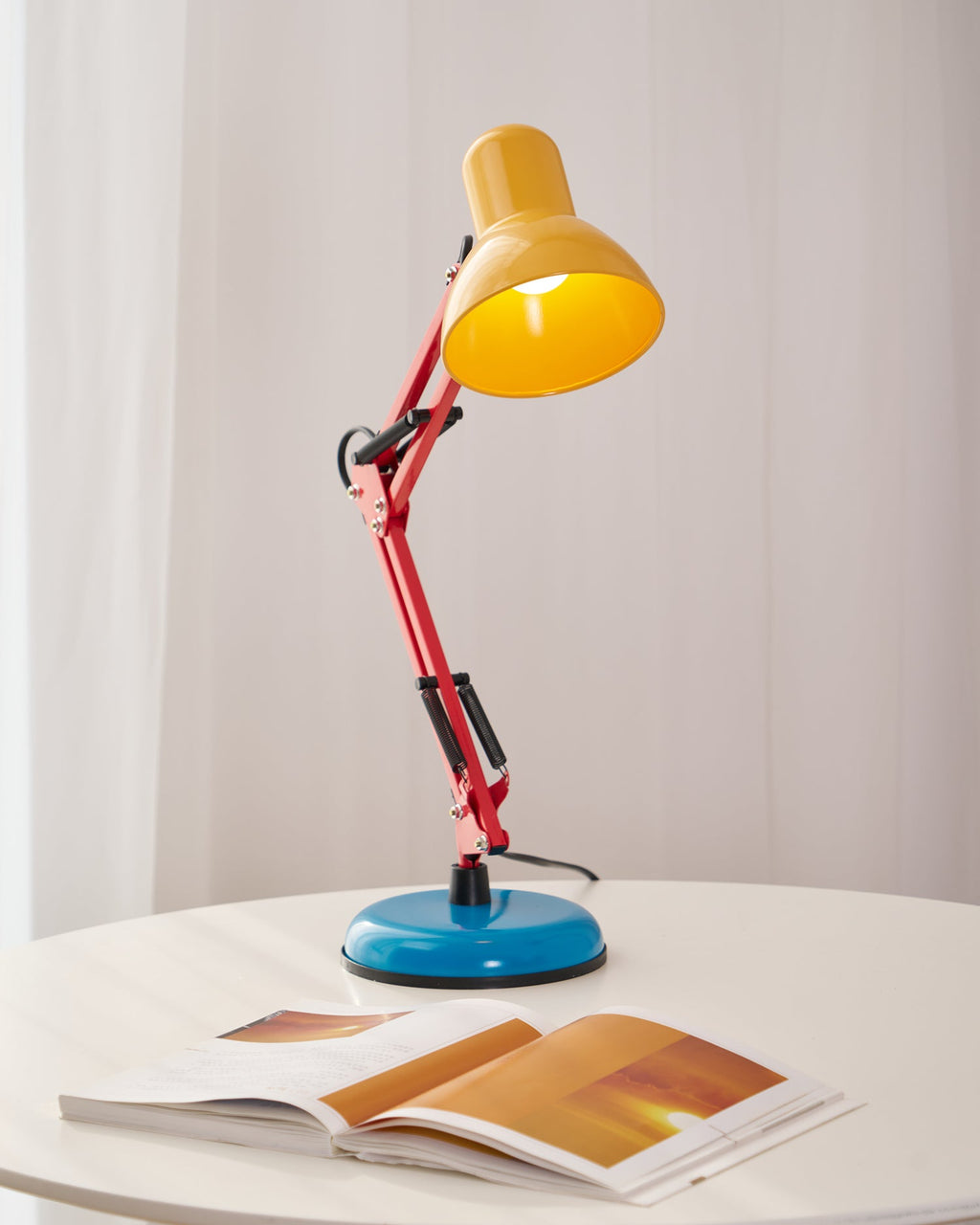 LED Table Lamp with Adjustable Arm and Shade - Modern Lighting for Home Office & Living Room Use