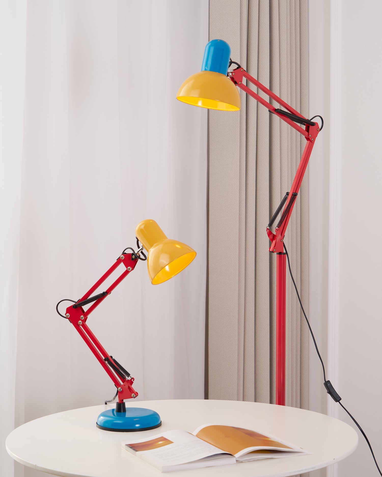 LED Table Lamp with Adjustable Arm and Shade - Modern Lighting for Home Office & Living Room Use