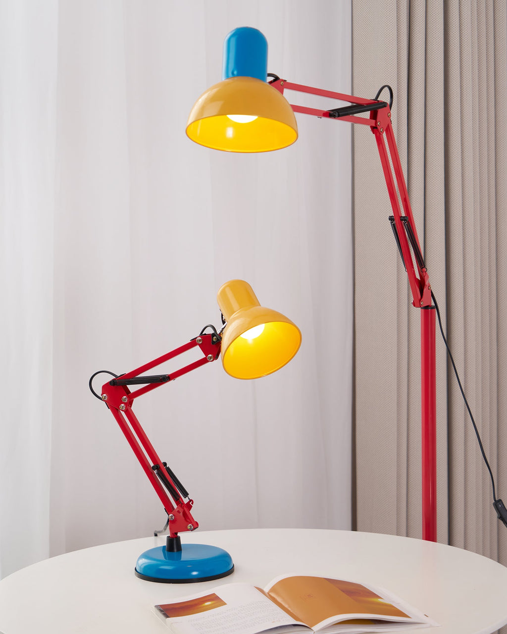 LED Table Lamp with Adjustable Arm and Shade - Modern Lighting for Home Office & Living Room Use