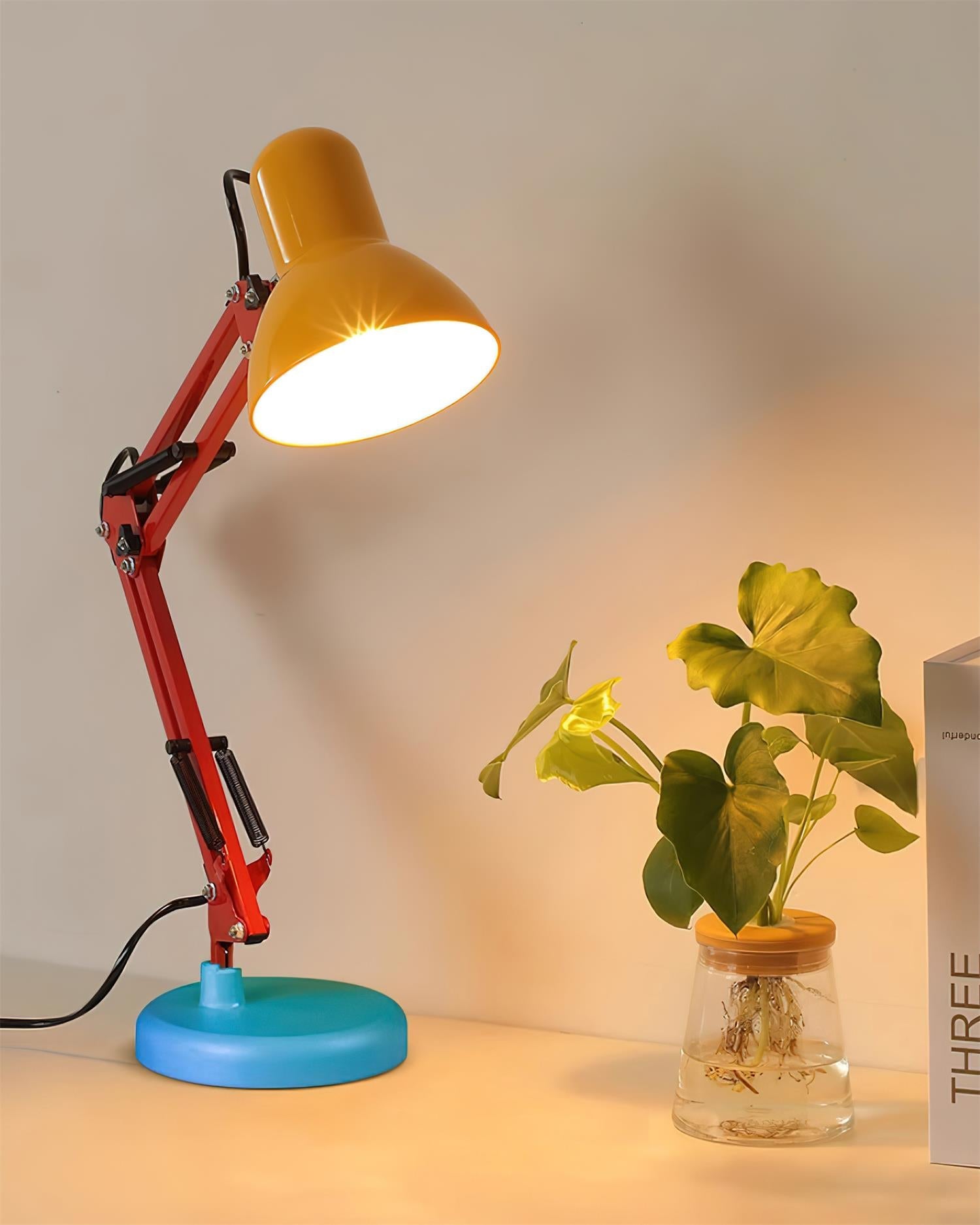 LED Table Lamp with Adjustable Arm and Shade - Modern Lighting for Home Office & Living Room Use