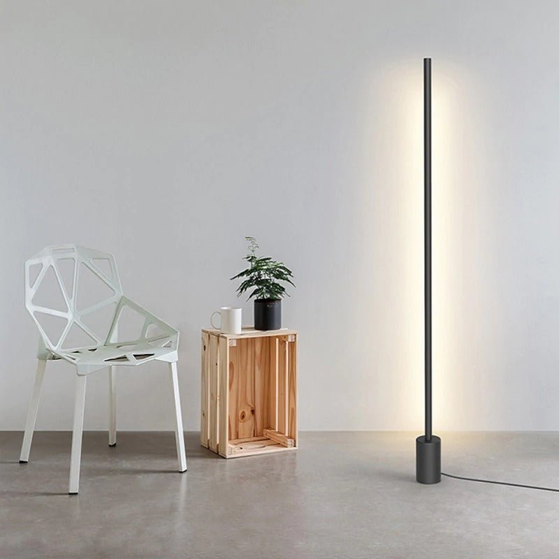 LED Corner Floor Lamp with Adjustable Brightness and Modern Design for Living Room & Bedroom Lighting