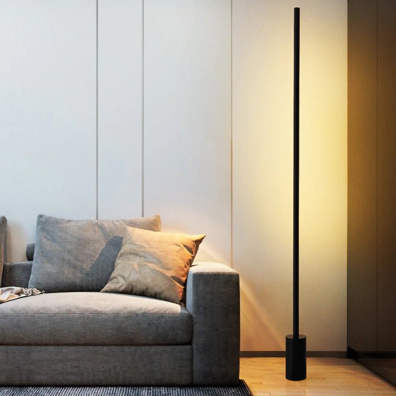 LED Corner Floor Lamp with Adjustable Brightness and Modern Design for Living Room & Bedroom Lighting