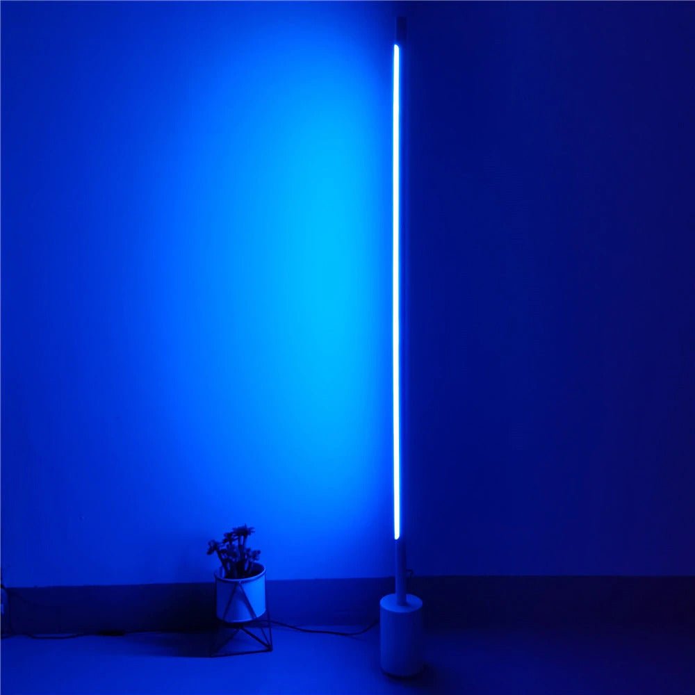 LED Corner Floor Lamp with Adjustable Brightness and Modern Design for Living Room & Bedroom Lighting