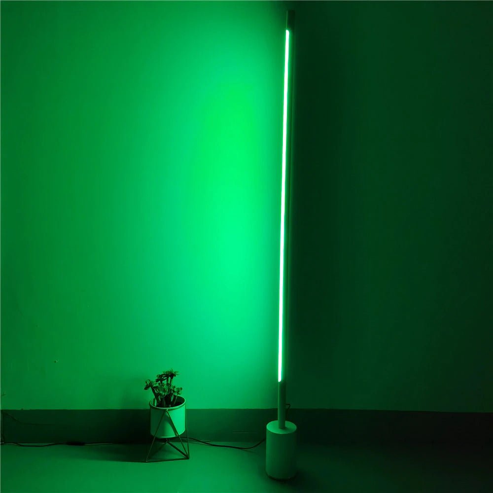 LED Corner Floor Lamp with Adjustable Brightness and Modern Design for Living Room & Bedroom Lighting