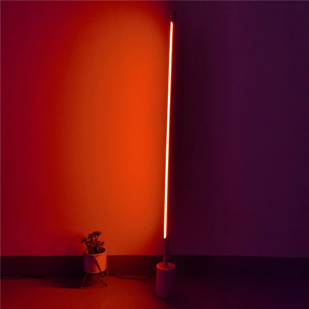 LED Corner Floor Lamp with Adjustable Brightness and Modern Design for Living Room & Bedroom Lighting