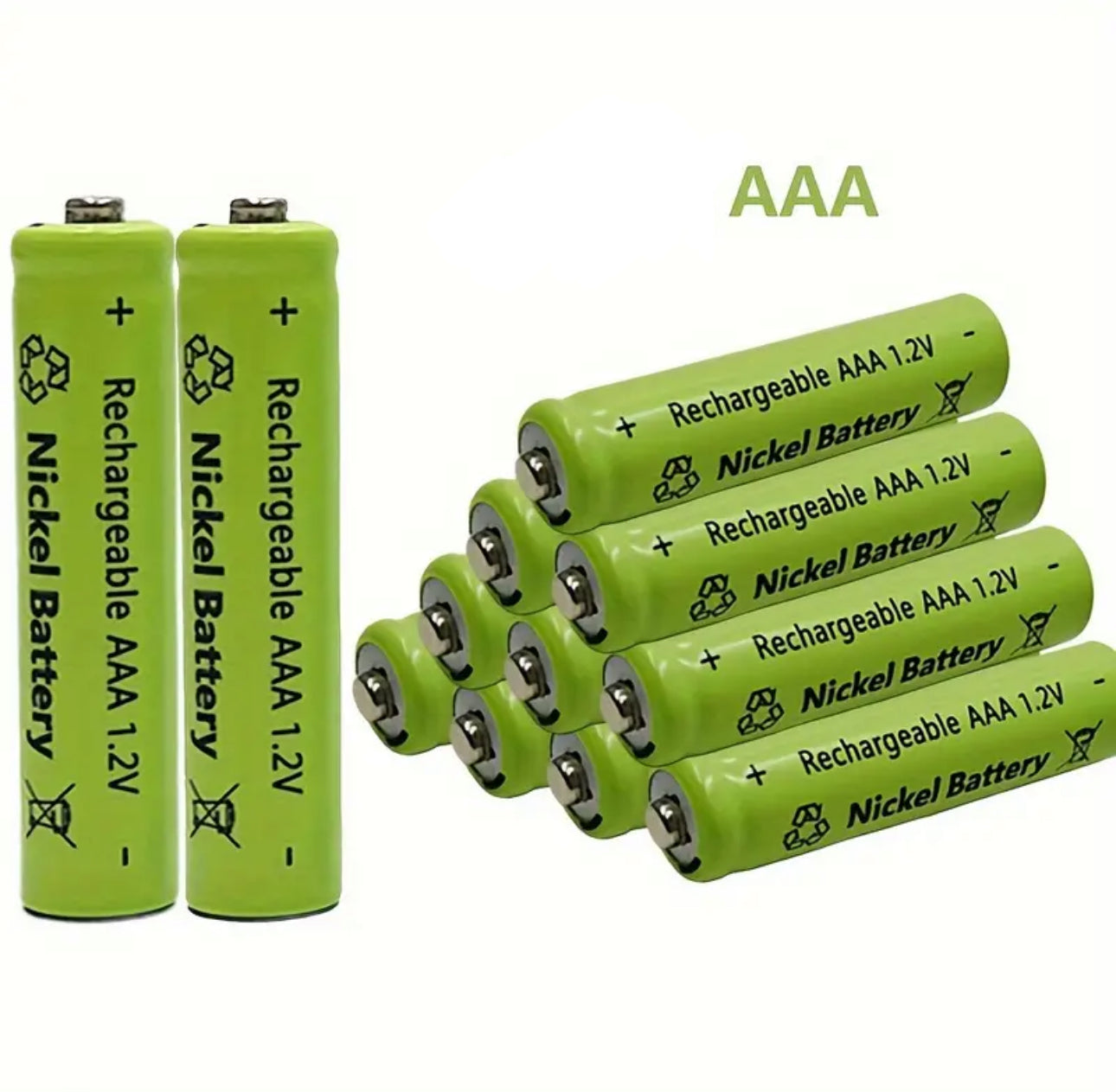 Rechargeable AA 1.2V NiMH Batteries for Solar Lights - 600-900 mAh, Ideal for Outdoor Lighting and Garden Use