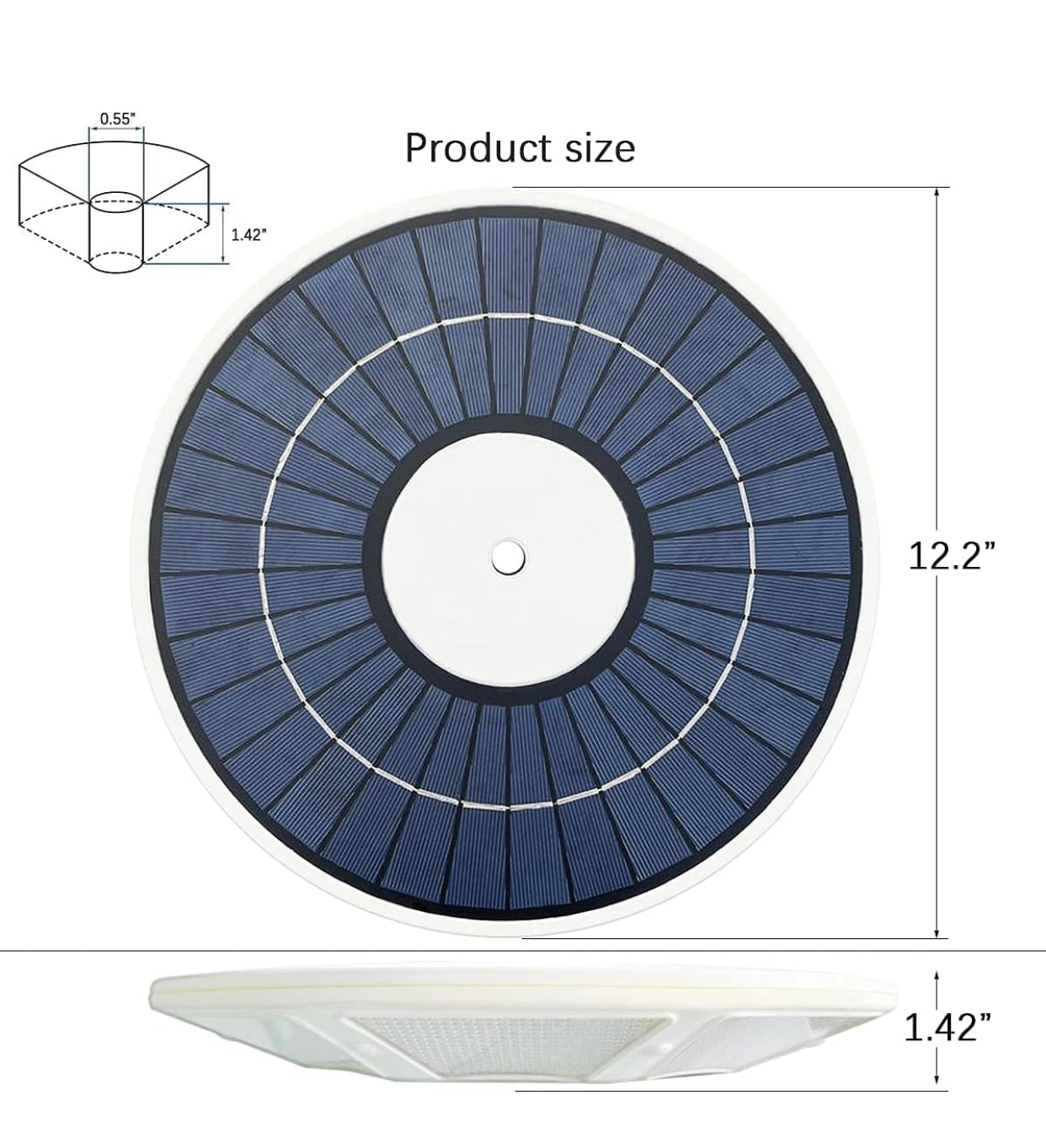 Solar Flag Pole Light with 266 LEDs, 4200 Lumens Brightness, Dusk to Dawn Outdoor Lighting for Flagpoles and Gardens