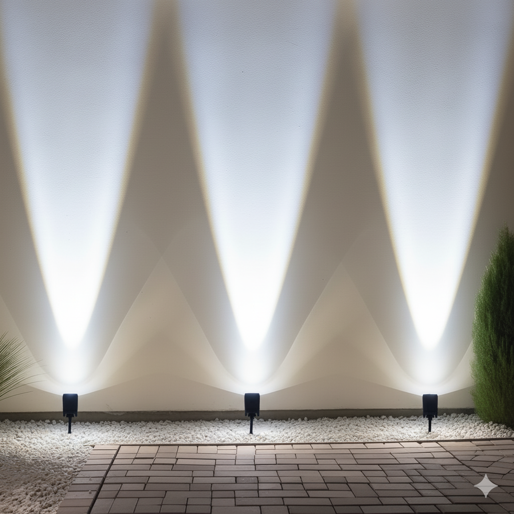 Waterproof LED Solar Multi-Zoom Spot Light for Outdoor Landscape Lighting & Garden Illumination