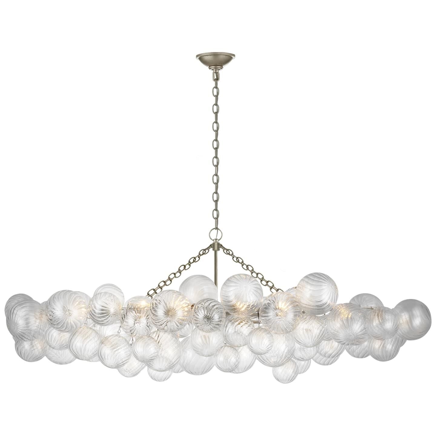 Glass Ball Bubbles Chandelier | Customizable Sizes, Gold Finish & Ideal for Living Room or Dining Area