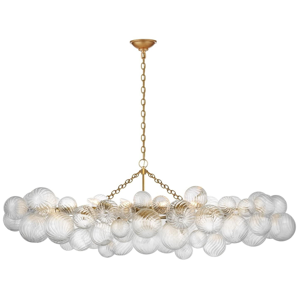Glass Ball Bubbles Chandelier | Customizable Sizes, Gold Finish & Ideal for Living Room or Dining Area