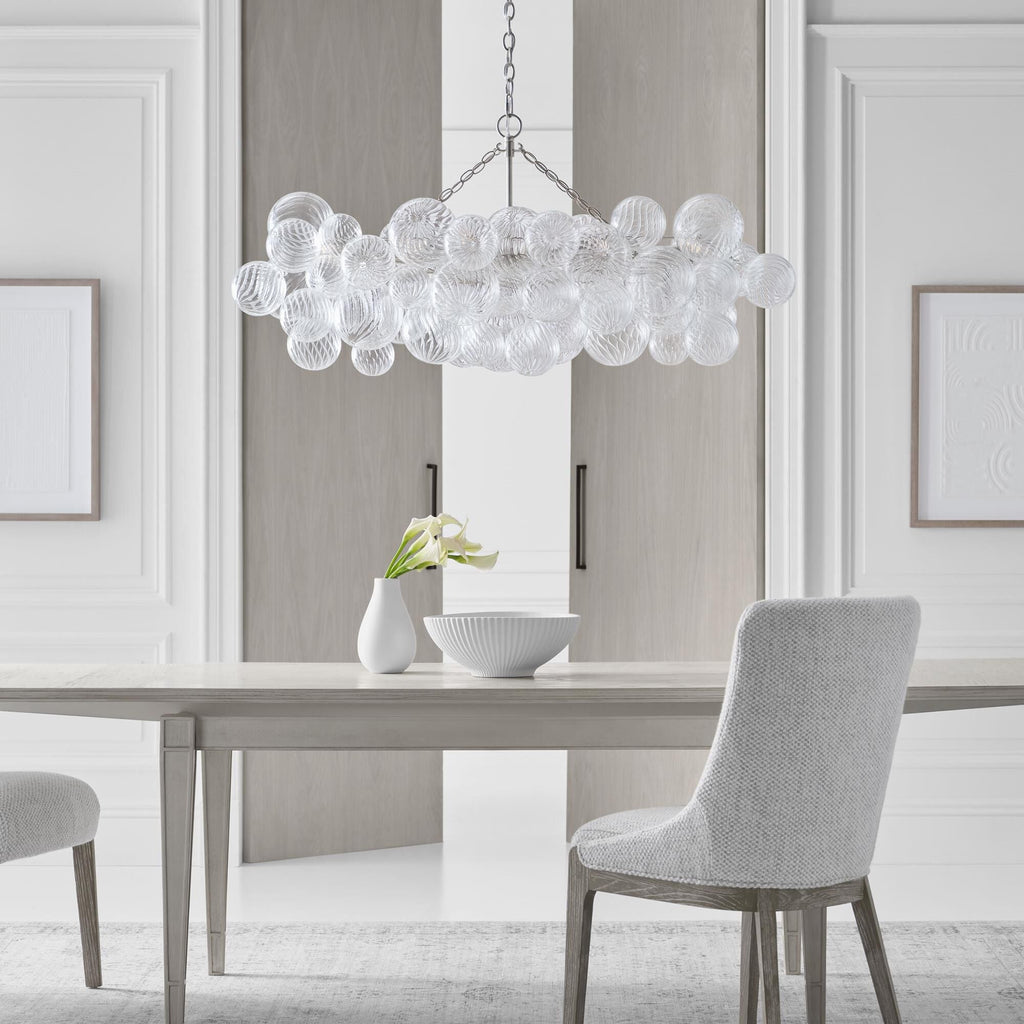 Glass Ball Bubbles Chandelier | Customizable Sizes, Gold Finish & Ideal for Living Room or Dining Area