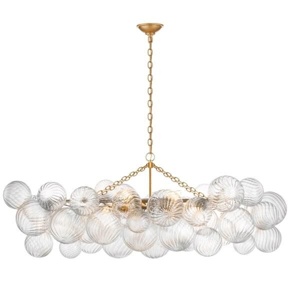 Glass Ball Bubbles Chandelier | Customizable Sizes, Gold Finish & Ideal for Living Room or Dining Area
