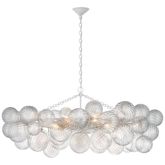 Glass Ball Bubbles Chandelier | Customizable Sizes, Gold Finish & Ideal for Living Room or Dining Area