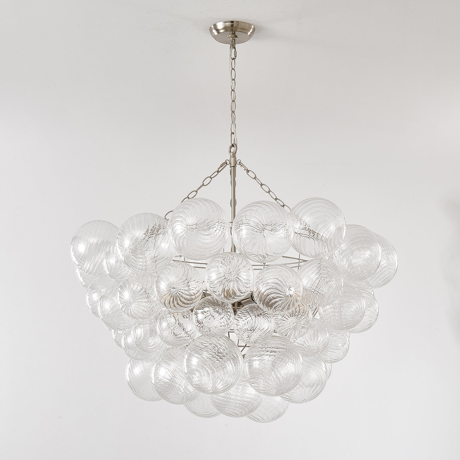 Glass Ball Bubbles Chandelier | Customizable Sizes, Gold Finish & Ideal for Living Room or Dining Area