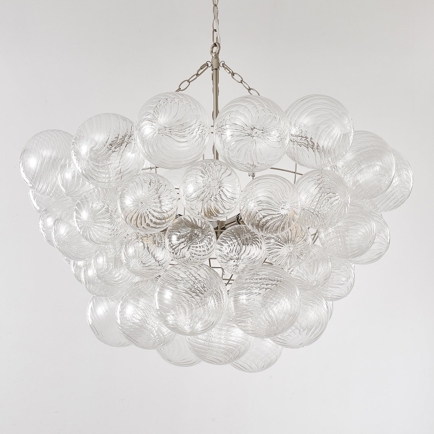 Glass Ball Bubbles Chandelier | Customizable Sizes, Gold Finish & Ideal for Living Room or Dining Area