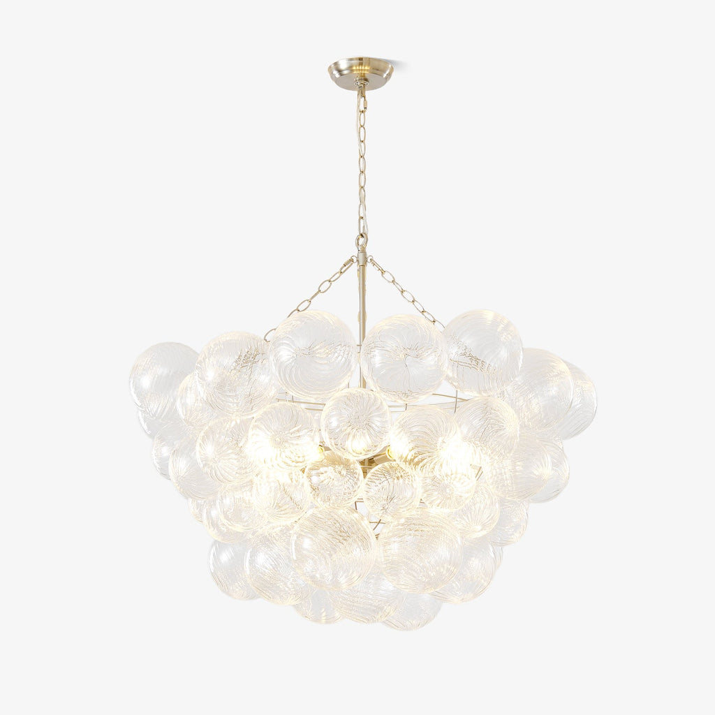 Glass Ball Bubbles Chandelier | Customizable Sizes, Gold Finish & Ideal for Living Room or Dining Area