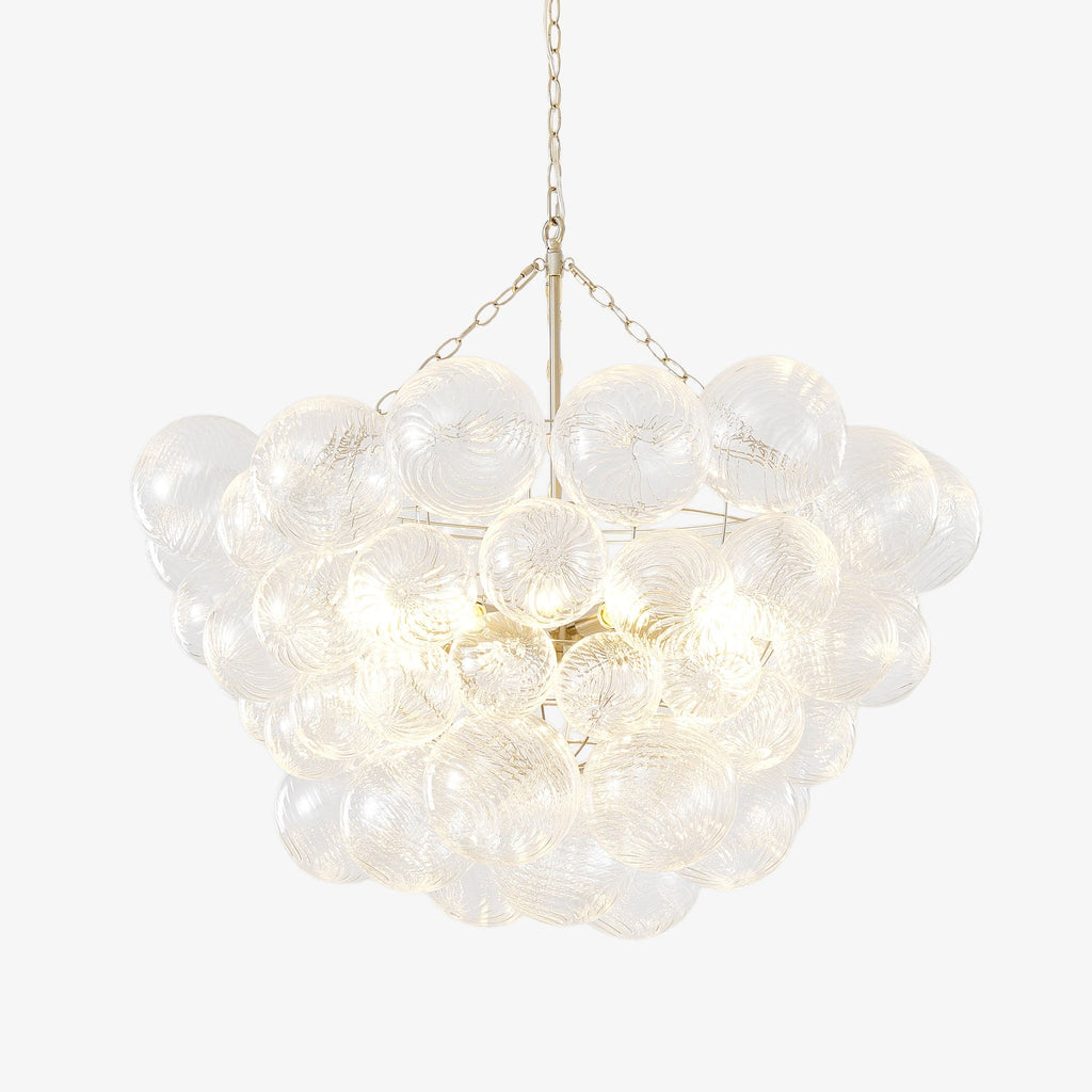 Glass Ball Bubbles Chandelier | Customizable Sizes, Gold Finish & Ideal for Living Room or Dining Area