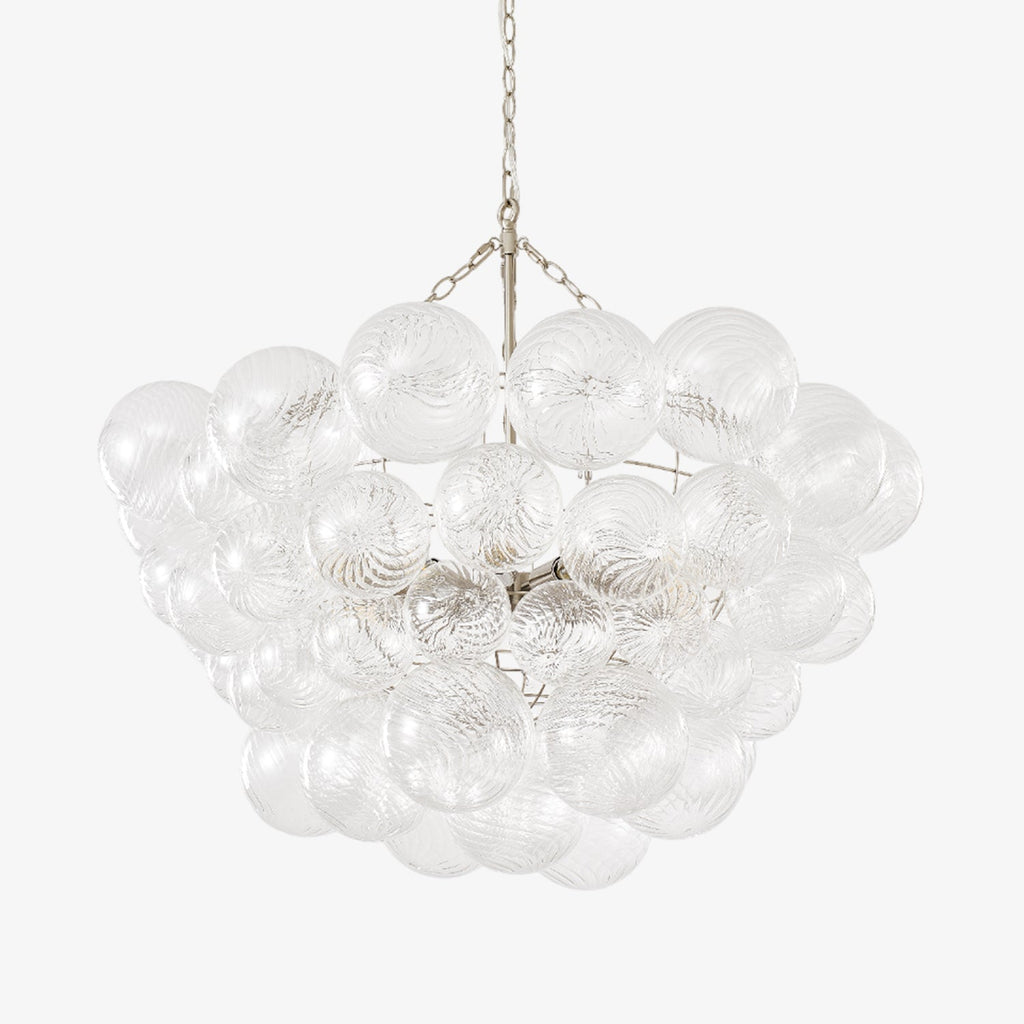 Glass Ball Bubbles Chandelier | Customizable Sizes, Gold Finish & Ideal for Living Room or Dining Area