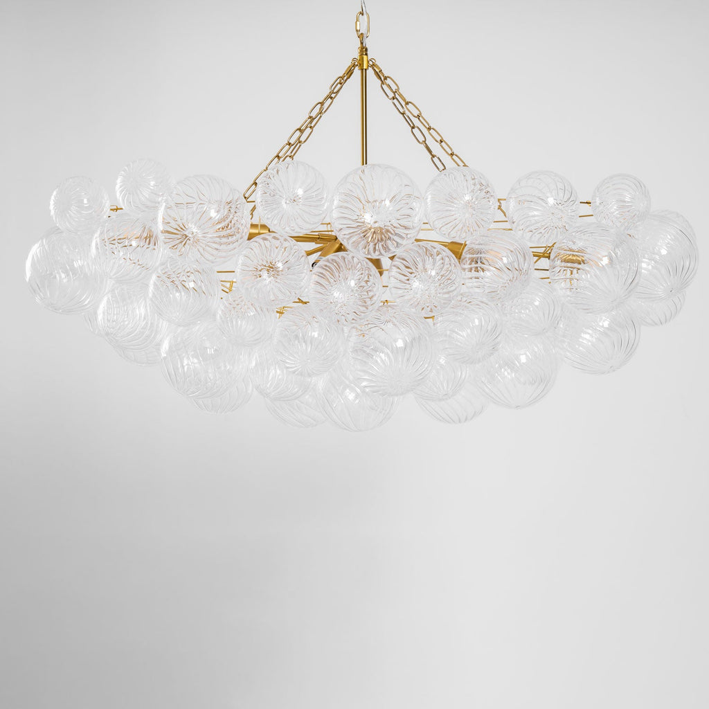 Glass Ball Bubbles Chandelier | Customizable Sizes, Gold Finish & Ideal for Living Room or Dining Area