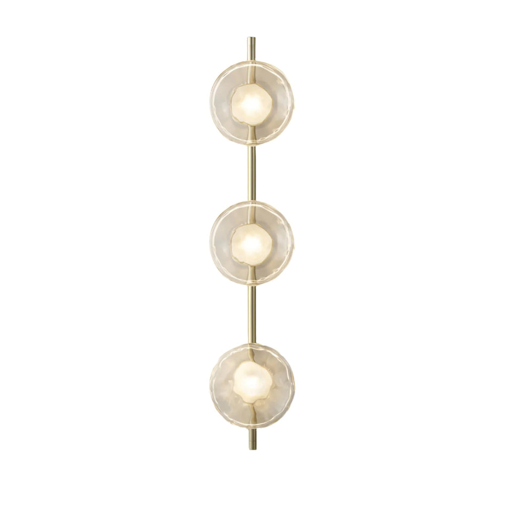 Glass Wall Sconce Light with Nordic Round Design for Bedroom, Living Room & Hallway Accent Lighting