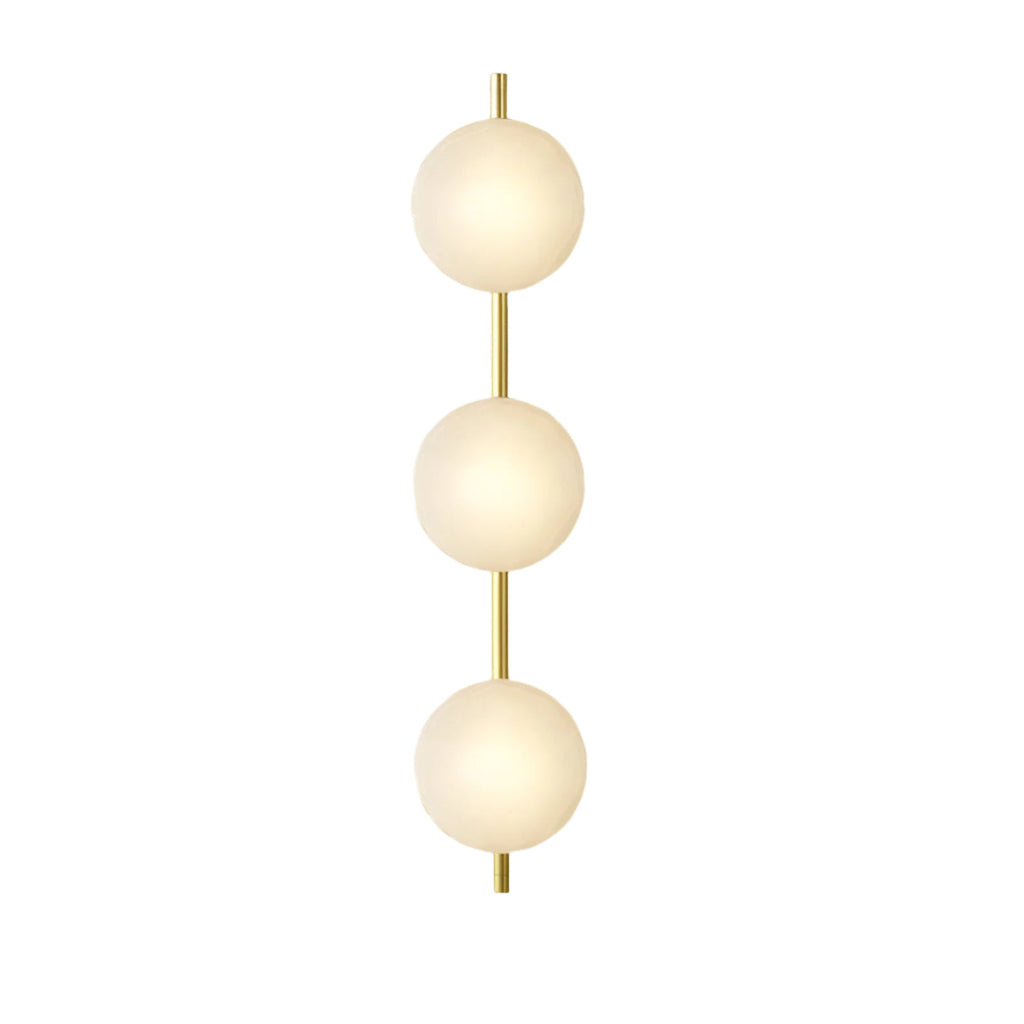 Glass Wall Sconce Light with Nordic Round Design for Bedroom, Living Room & Hallway Accent Lighting
