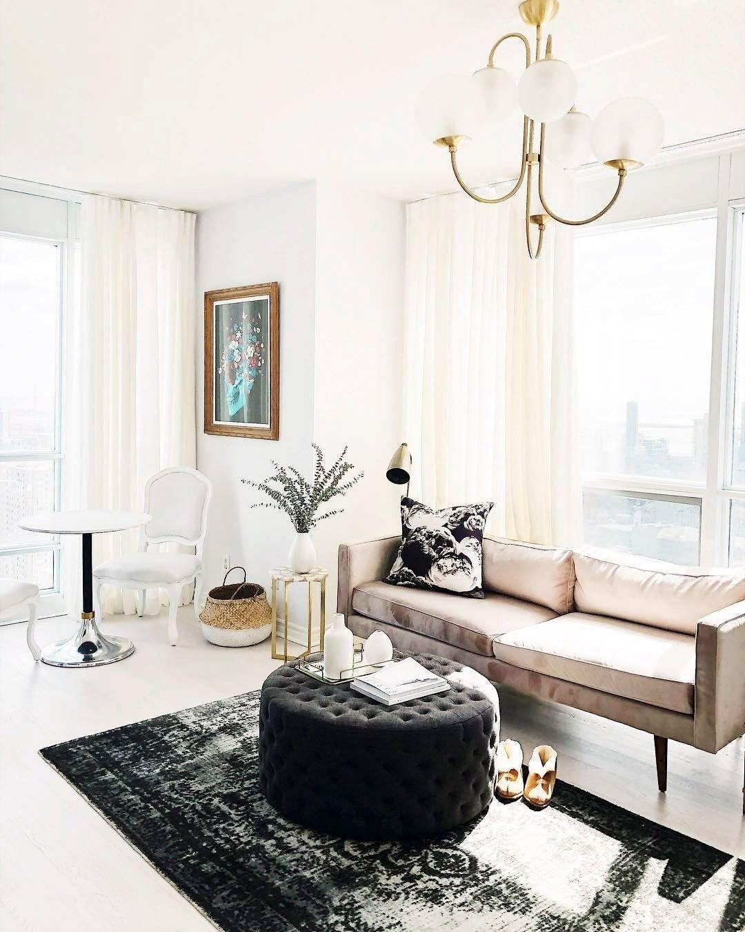 Gooseneck Chandelier | Wrought Iron & Glass, Damp-Rated for Indoor Use in Contemporary or Mid-Century Modern Spaces