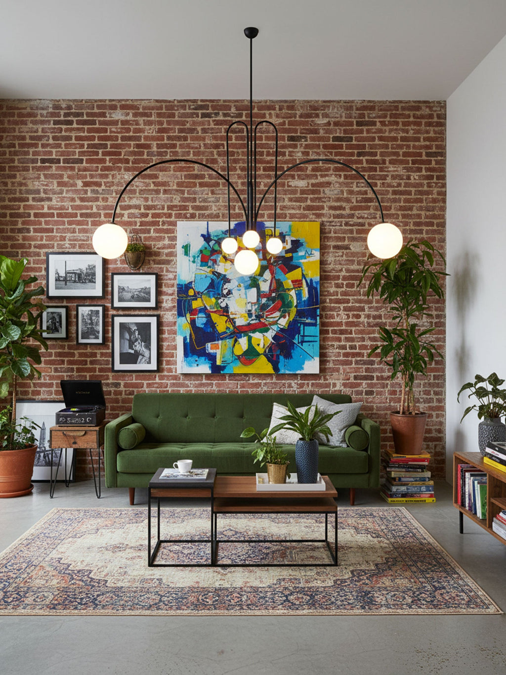 Modern LED Pendant Light | 6 Heads, Metal & Glass Design for Contemporary Indoor Spaces