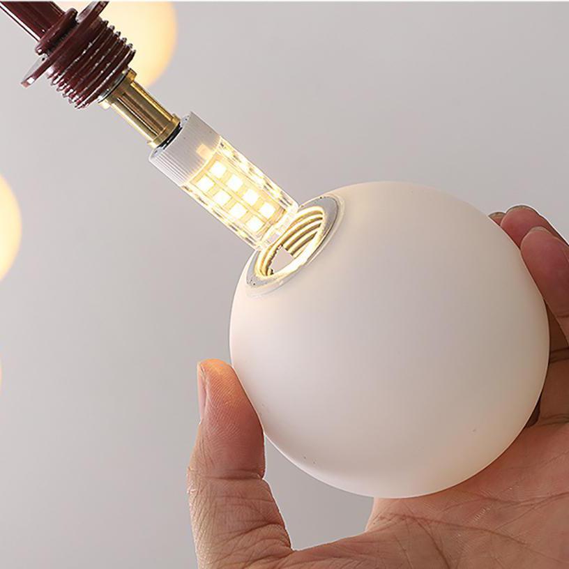 Modern LED Pendant Light | 6 Heads, Metal & Glass Design for Contemporary Indoor Spaces