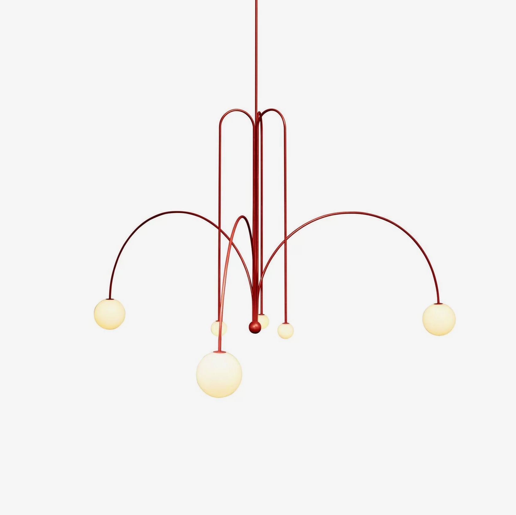 Modern LED Pendant Light | 6 Heads, Metal & Glass Design for Contemporary Indoor Spaces