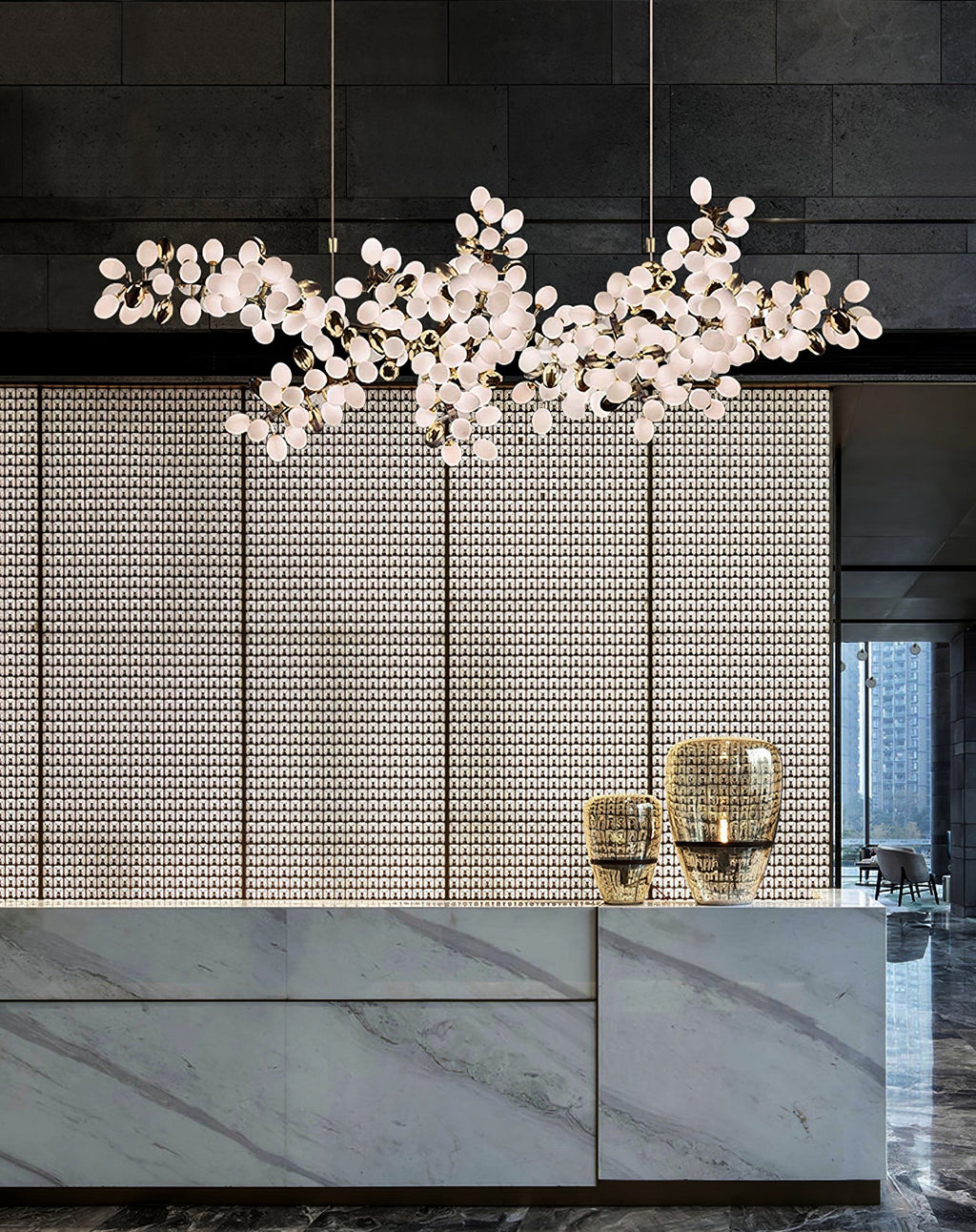 Grape Vine Bunch Chandelier Light Fixture for Dining Room & Rustic Decor