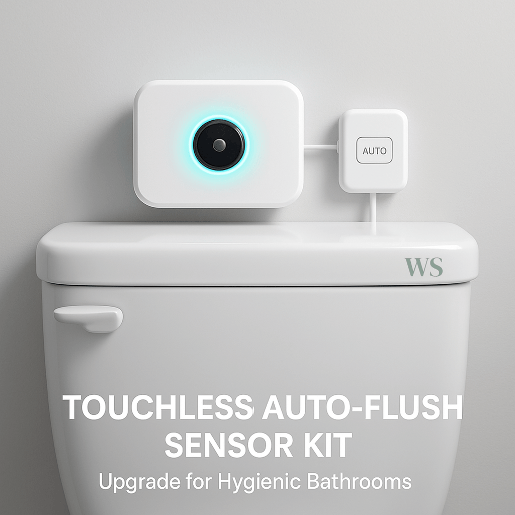 Touchless Intelligent Auto-Flush Sensor - Adjustable Automatic Toilet Flush Kit