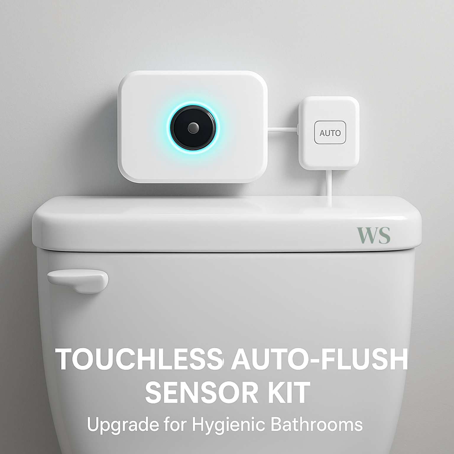 Touchless Intelligent Auto-Flush Sensor - Adjustable Automatic Toilet Flush Kit
