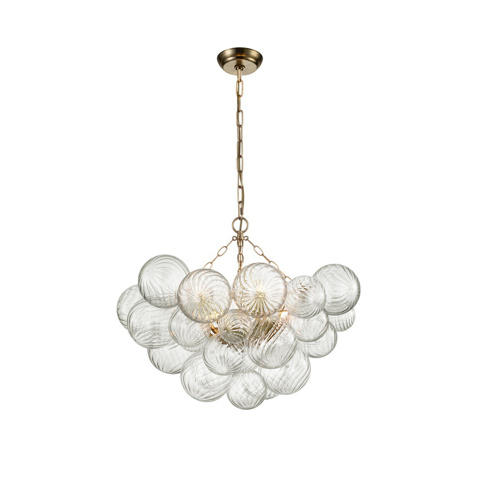 Glass Ball Bubbles Chandelier | Customizable Sizes, Gold Finish & Ideal for Living Room or Dining Area