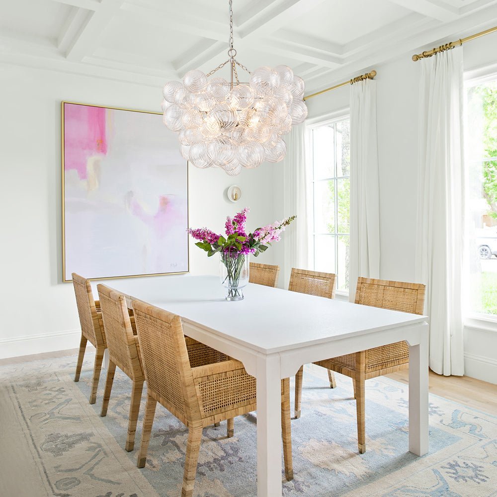 Glass Ball Bubbles Chandelier | Customizable Sizes, Gold Finish & Ideal for Living Room or Dining Area