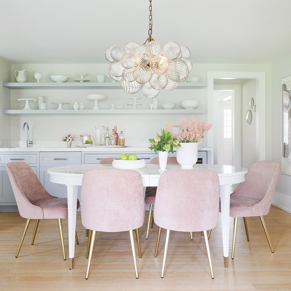 Glass Ball Bubbles Chandelier | Customizable Sizes, Gold Finish & Ideal for Living Room or Dining Area