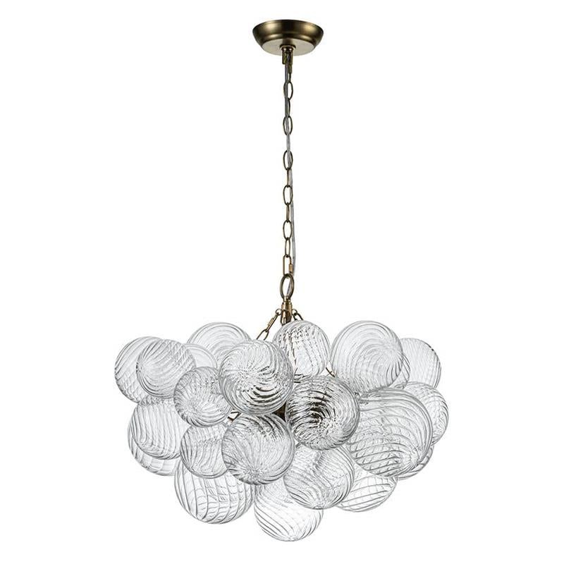 Glass Ball Bubbles Chandelier | Customizable Sizes, Gold Finish & Ideal for Living Room or Dining Area