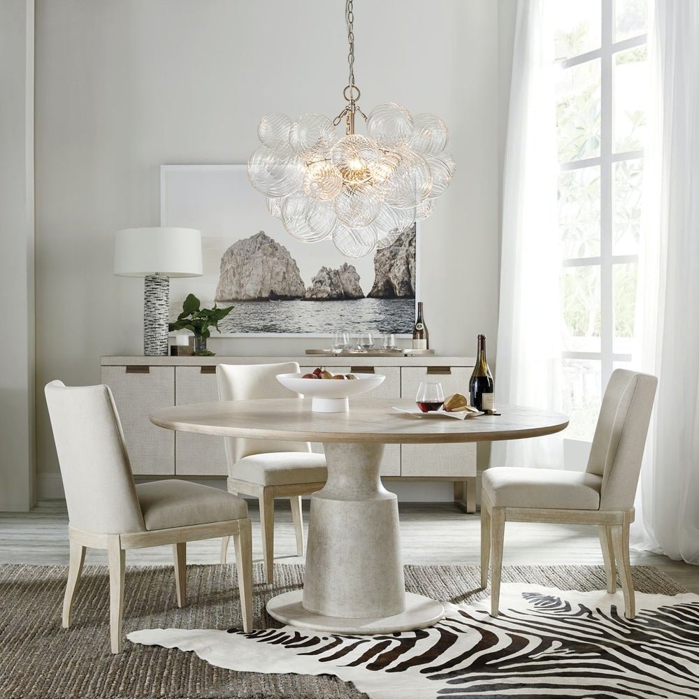 Glass Ball Bubbles Chandelier | Customizable Sizes, Gold Finish & Ideal for Living Room or Dining Area