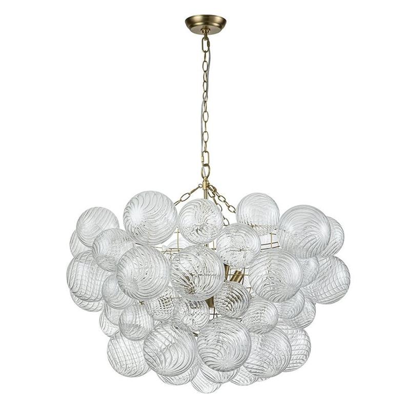 Glass Ball Bubbles Chandelier | Customizable Sizes, Gold Finish & Ideal for Living Room or Dining Area
