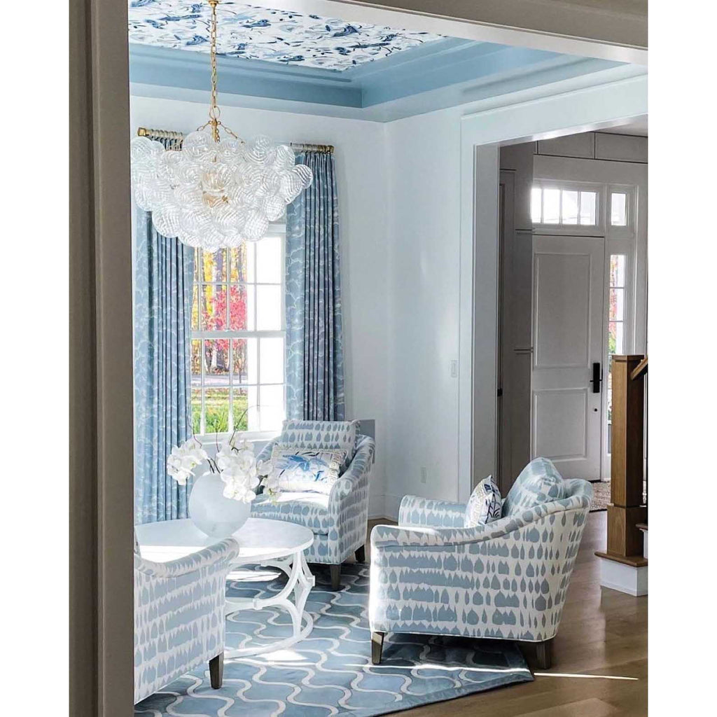 Glass Ball Bubbles Chandelier | Customizable Sizes, Gold Finish & Ideal for Living Room or Dining Area