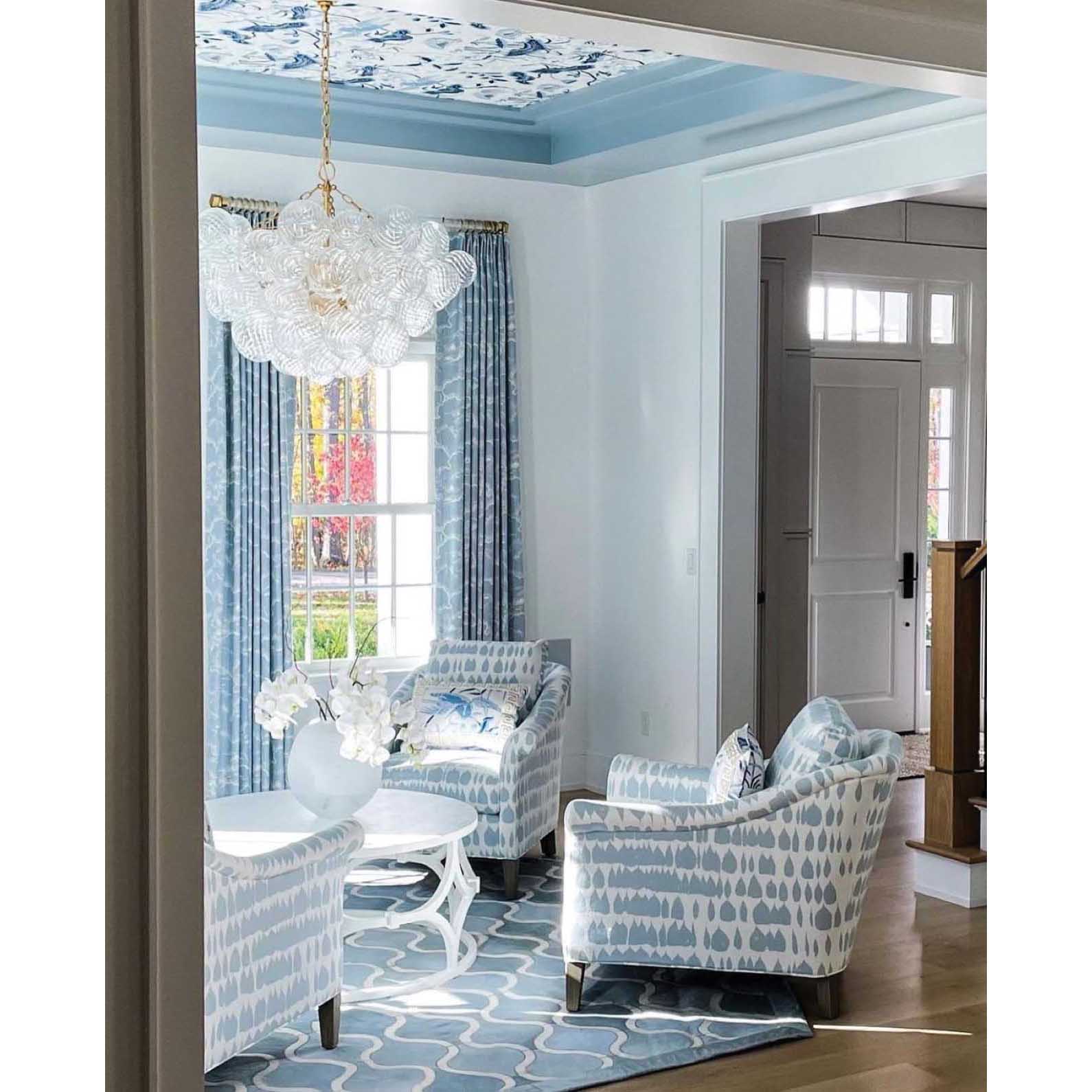 Glass Ball Bubbles Chandelier | Customizable Sizes, Gold Finish & Ideal for Living Room or Dining Area