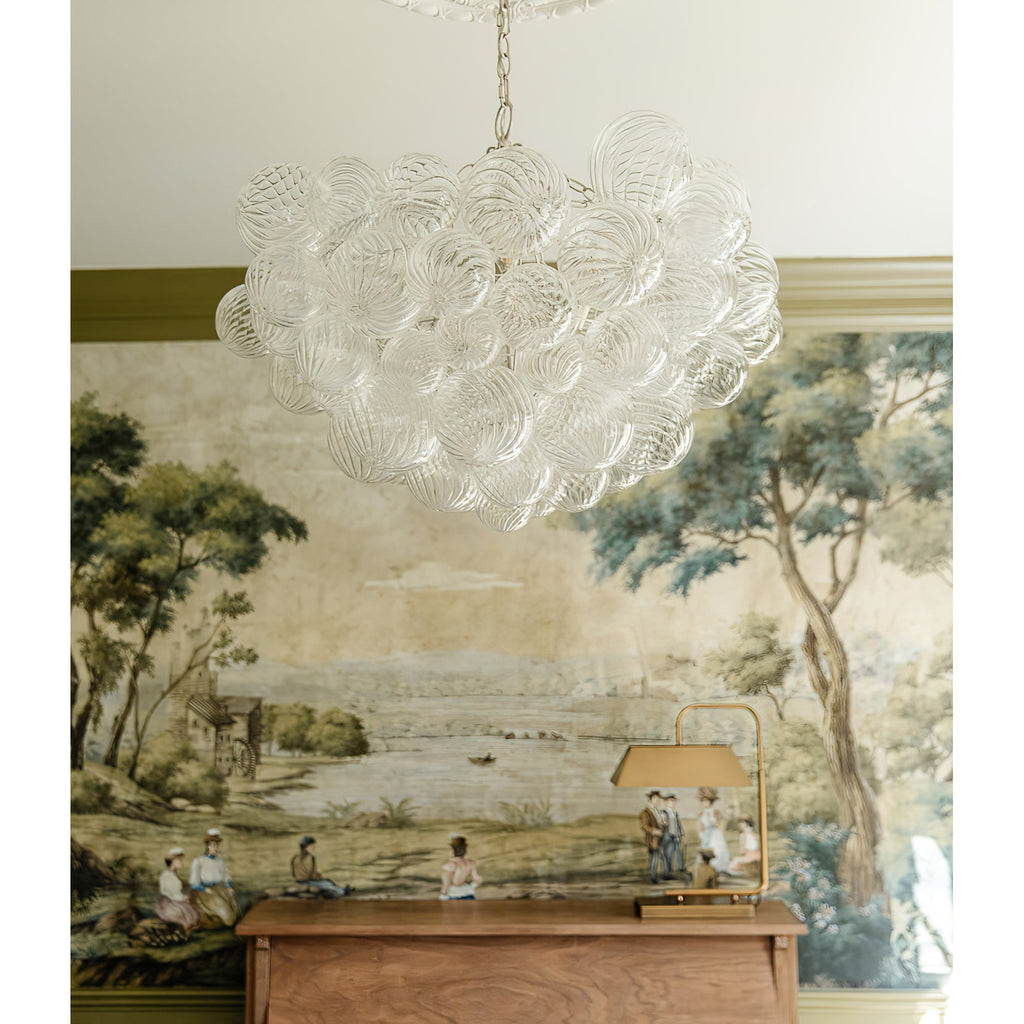 Glass Ball Bubbles Chandelier | Customizable Sizes, Gold Finish & Ideal for Living Room or Dining Area