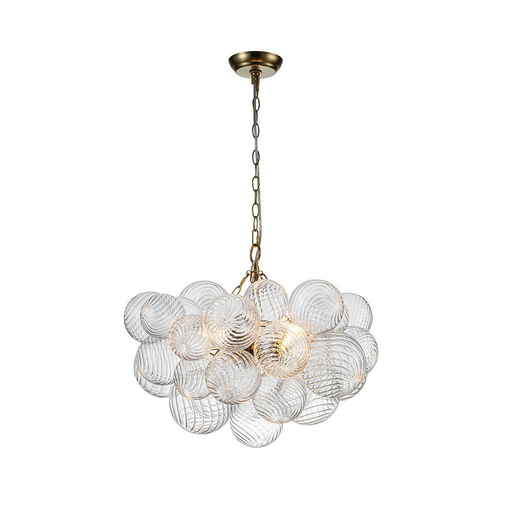 Glass Ball Bubbles Chandelier | Customizable Sizes, Gold Finish & Ideal for Living Room or Dining Area