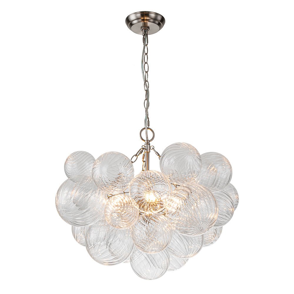 Glass Ball Bubbles Chandelier | Customizable Sizes, Gold Finish & Ideal for Living Room or Dining Area